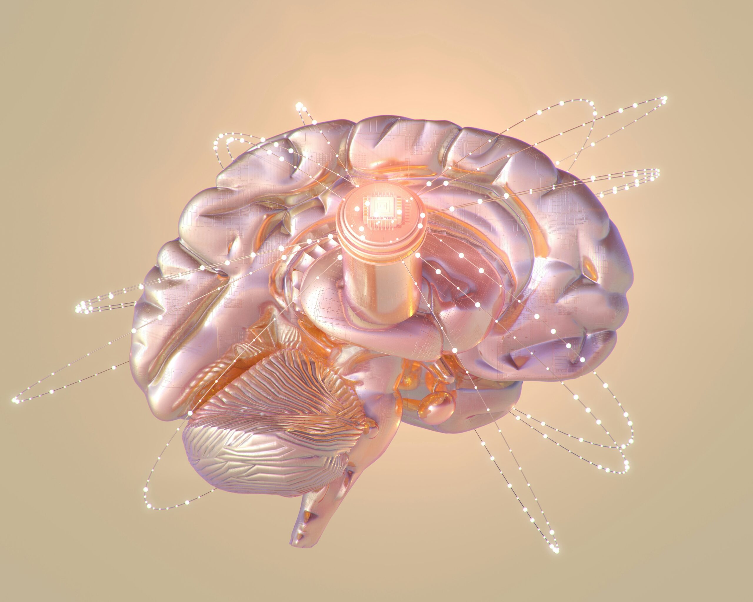 Picture of a brain representing AI productivity assistance