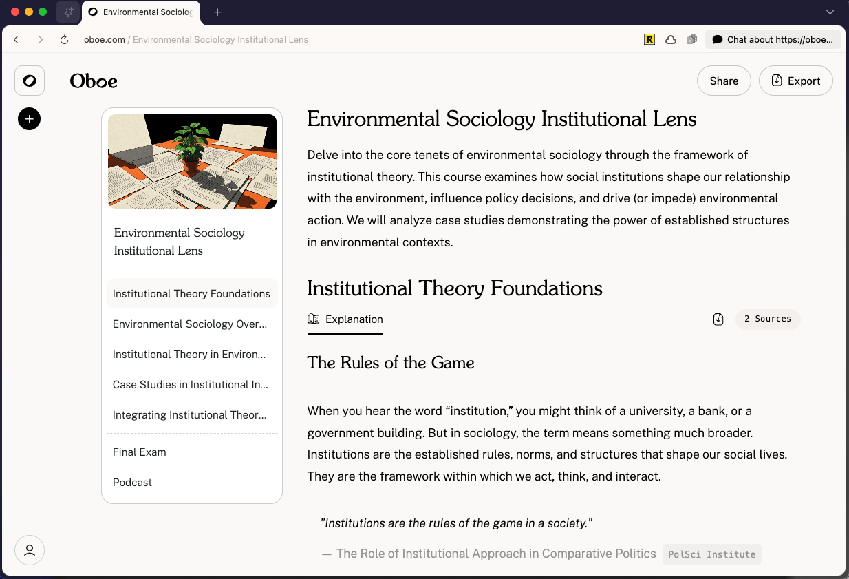Gain accelerated learning advantages by applying rapid learning techniques like Oboe
